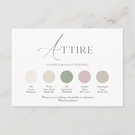 Vintage Stripe Wedding Attire Card Kaart (Voorkant)