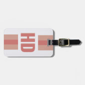 vintage striped Shadow Monogram Family Tour Bagagelabel (Voorkant horizontaal)