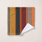 Vintage stripes, koper en hersen bad handdoek (Wasdoekje)