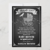 Vintage Stroller Halloween Baby shower Bedankkaart (Voorkant)