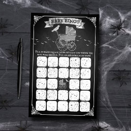 Vintage Stroller Halloween Baby shower Bingo