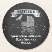 Vintage Stroller Halloween Baby shower Ronde Kartonnen Onderzetter (Voorkant)