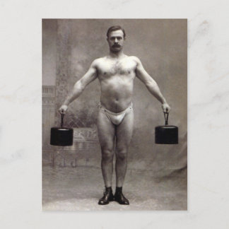Vintage Strongman Briefkaart