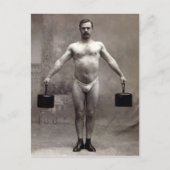 Vintage Strongman Briefkaart (Voorkant)
