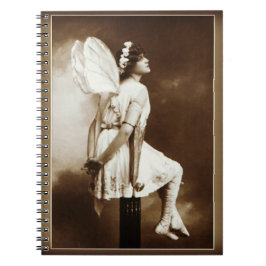 Vintage studi-foto, fee - spiraalnotitieboek  notitieboek