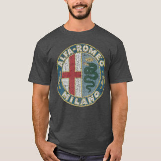 VINTAGE STYLE Alfa Romeo Milano T-shirt