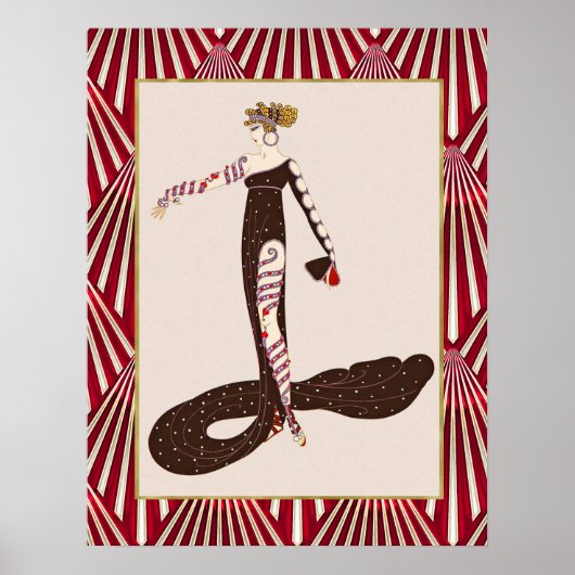 Vintage Style Art Deco (G.Barbier) Poster. Poster (Voorkant)