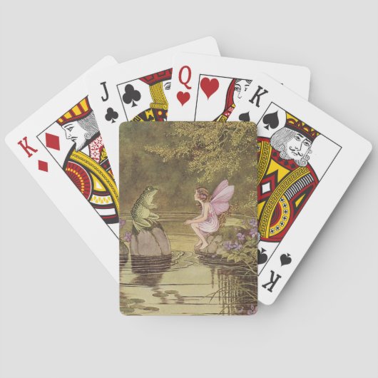 vintage style art playing cards speelkaarten (Achterkant)