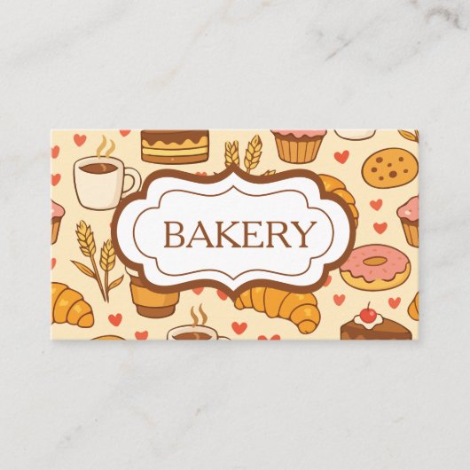 Vintage Style Bakery Visitekaartje (Voorkant)