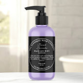 Vintage Style Black Cosmetics Bottle Label