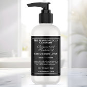 Vintage Style Black Cosmetics Bottle Label