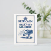 Vintage-Style "Blijf Kalme" Brievenbus  Briefkaart (Staand voorkant)