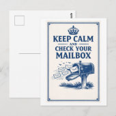 Vintage-Style "Blijf Kalme" Brievenbus  Briefkaart (Voorkant / Achterkant)