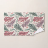 Vintage-style botanical fern leaves bad handdoek (Handdoek)