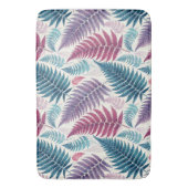 Vintage-style botanical fern leaves badmat (Voorkant Verticaal)