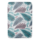 Vintage-style botanical fern leaves badmat (Voorkant Verticaal)