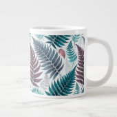 Vintage-style botanical fern leaves grote koffiekop (Rechts)