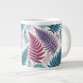 Vintage-style botanical fern leaves grote koffiekop (Voorkant rechts)