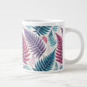 Vintage-style botanical fern leaves grote koffiekop (Rechts)