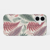 Vintage-style botanical fern leaves iPhone 16 hoesje (Achterkant horizontaal)