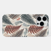 Vintage-style botanical fern leaves iPhone hoesje (Achterkant horizontaal)