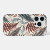 Vintage-style botanical fern leaves iPhone hoesje (Achterkant horizontaal)