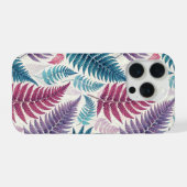 Vintage-style botanical fern leaves iPhone hoesje (Achterkant horizontaal)