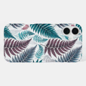 Vintage-style botanical fern leaves iPhone hoesje (Achterkant horizontaal)