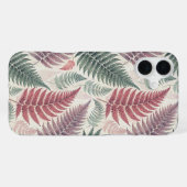 Vintage-style botanical fern leaves iPhone hoesje (Achterkant horizontaal)
