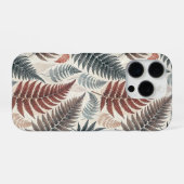 Vintage-style botanical fern leaves iPhone hoesje (Achterkant horizontaal)