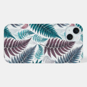 Vintage-style botanical fern leaves iPhone hoesje (Achterkant horizontaal)
