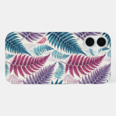 Vintage-style botanical fern leaves iPhone hoesje (Achterkant horizontaal)