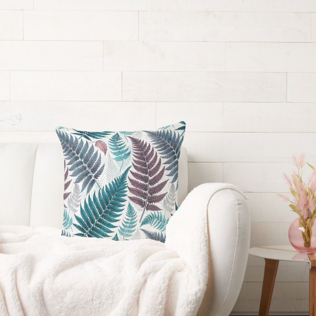 Vintage-style botanical fern leaves kussen (Bank)