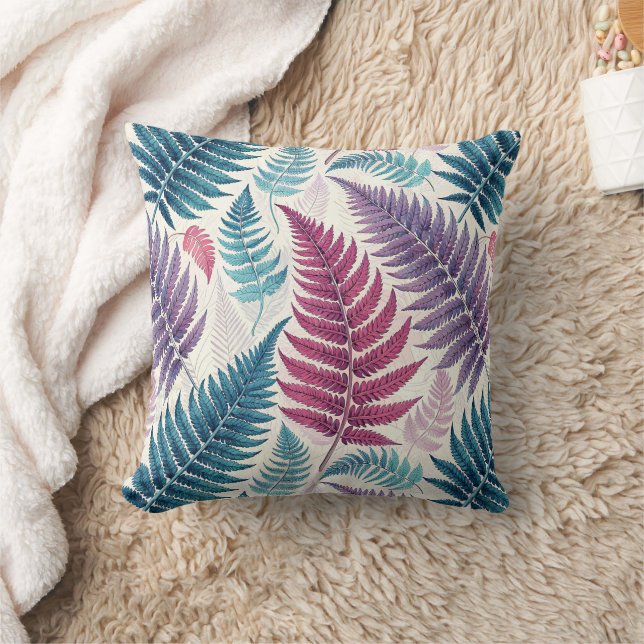 Vintage-style botanical fern leaves kussen (Deken)