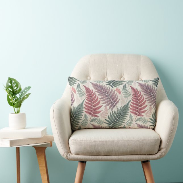 Vintage-style botanical fern leaves kussen (Stoel)