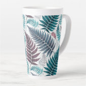 Vintage-style botanical fern leaves latte mok (Rechterhoek)