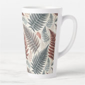 Vintage-style botanical fern leaves latte mok (Rechts)