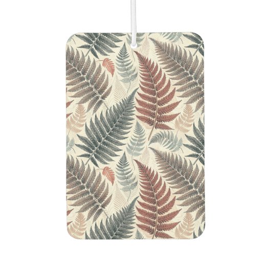 Vintage-style botanical fern leaves luchtverfrisser (Voorkant)
