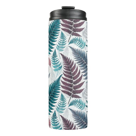 Vintage-style botanical fern leaves thermosbeker (Voorkant)