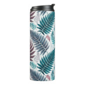 Vintage-style botanical fern leaves thermosbeker (Gedraaid links)
