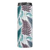 Vintage-style botanical fern leaves thermosbeker (Achterkant)