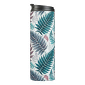 Vintage-style botanical fern leaves thermosbeker (Geroteerd rechts)