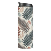 Vintage-style botanical fern leaves thermosbeker (Geroteerd rechts)