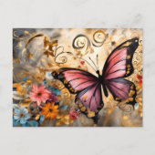 Vintage Style Butterfly # 1 Briefkaart (Voorkant)
