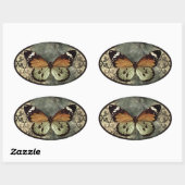 Vintage Style Butterfly Gothic Ovale Sticker (Vel)