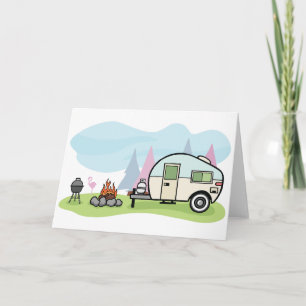 Vintage Style Camper Greeting Cards Kaart