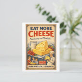 Vintage-Style Cheese Advertisement Briefkaart (Staand voorkant)