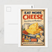 Vintage-Style Cheese Advertisement Briefkaart (Voorkant / Achterkant)