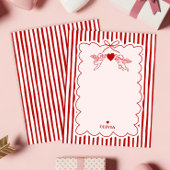 Vintage Style Cupid Doodles Valentine's Day Theme Notitiekaartje