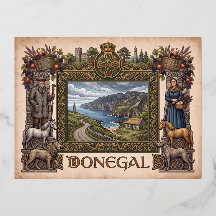 Vintage-Style Donegal, Ierland Premium Ansichtkaar